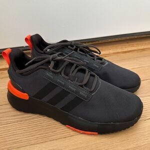 ADIDAS‎ RACER TR21 running shoes athletic sneakers black orange size 6